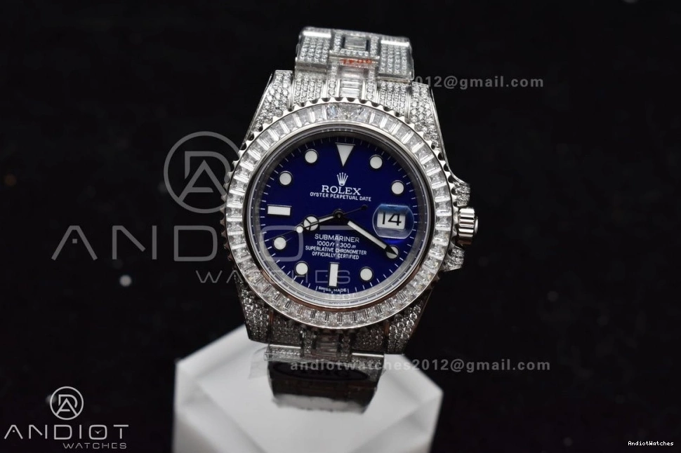 Diamonds AMGF Blue Best On VR Bracelet Edition 1149 Dial On SS Submariner Chic 40mm Full 0112